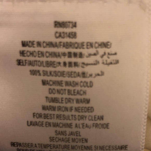 BCBG MAXAZRIA 100% SILK White Blouse, Bohemian, Oversized - Picture 4 of 4